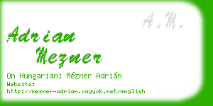 adrian mezner business card